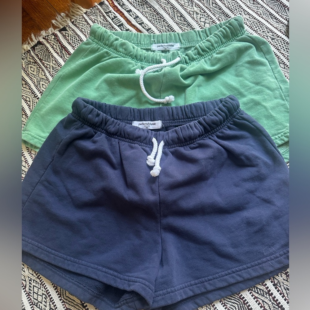 Perfect White Tee terry shorts, great condition